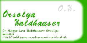 orsolya waldhauser business card
